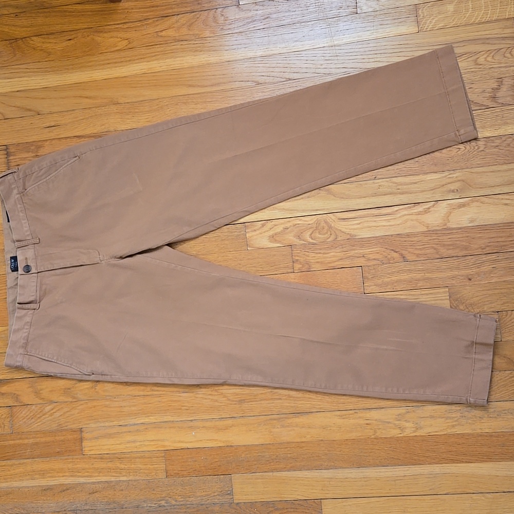 J.Crew Flex Mens 33/32 Tobacco Khaki Chinos Straight Leg